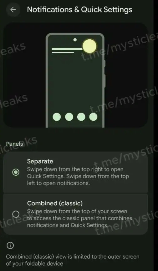 谷歌安卓 17 界面曝光：完善原生通知与快速设置“分家”体验